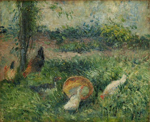 Farmyard with Hens and Ducks